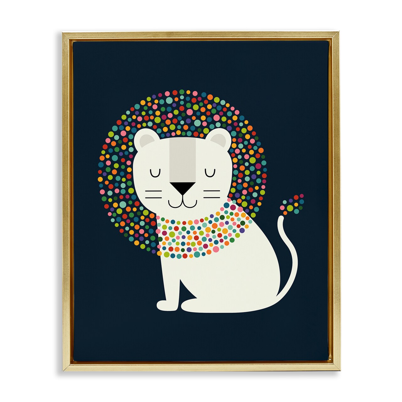 Stupell Industries Lion with Speckled Mane Floating Frame By Andy Westface